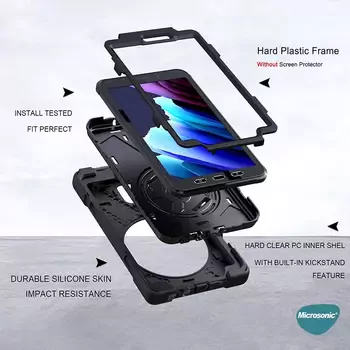 Microsonic Samsung Galaxy Tab Active 3 T577 Kılıf Heavy Defender Siyah