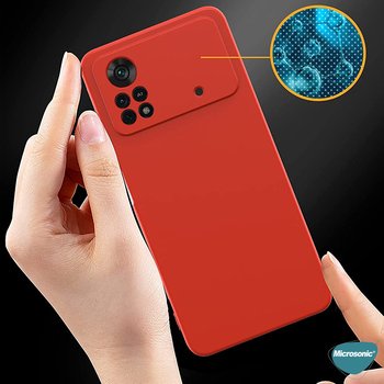 Microsonic Xiaomi Poco X4 Pro 5G Kılıf Matte Silicone Kırmızı