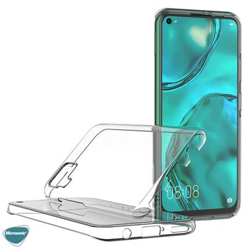 Microsonic Huawei P40 Lite Kılıf Komple Gövde Koruyucu Silikon Şeffaf