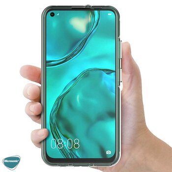 Microsonic Huawei P40 Lite Kılıf Komple Gövde Koruyucu Silikon Şeffaf