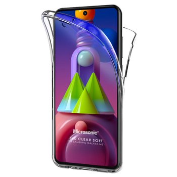 Microsonic Samsung Galaxy M51 Kılıf Komple Gövde Koruyucu Silikon Şeffaf