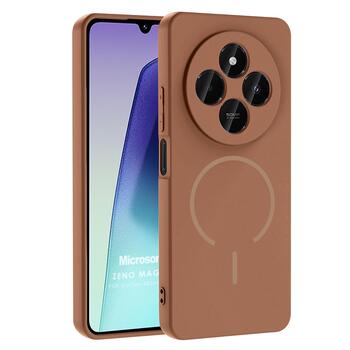 Microsonic Xiaomi Redmi A4 Kılıf Zeno MagSafe Kahverengi