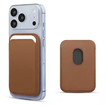 Microsonic Apple iPhone 17 Pro Max Leather Wallet MagSafe Kahverengi