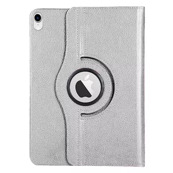 Microsonic Apple iPad Mini 7 Kılıf (A2993-A2995) 360 Rotating Stand Deri Gümüş