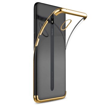 Microsonic Xiaomi Redmi 8A Kılıf Skyfall Transparent Clear Gold