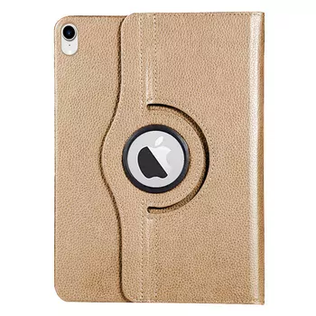 Microsonic Apple iPad Mini 7 Kılıf (A2993-A2995) 360 Rotating Stand Deri Gold
