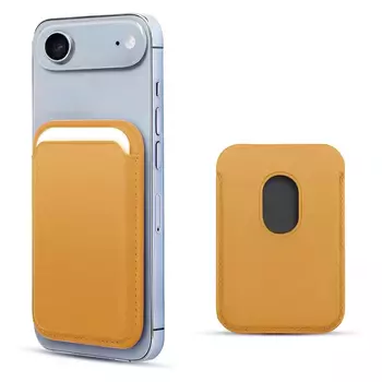 Microsonic Apple iPhone 17 Air Leather Wallet MagSafe Sarı