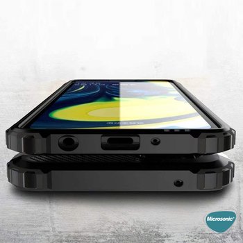 Microsonic Xiaomi Redmi Note 9 4G Kılıf Rugged Armor Gümüş