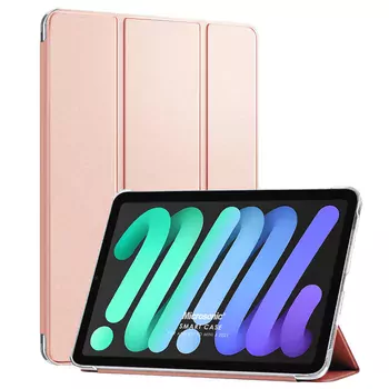 Microsonic Apple iPad Mini 7 Kılıf (A2993-A2995) Slim Translucent Back Smart Cover Rose Gold