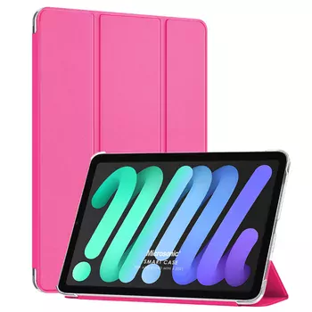 Microsonic Apple iPad Mini 7 Kılıf (A2993-A2995) Slim Translucent Back Smart Cover Pembe