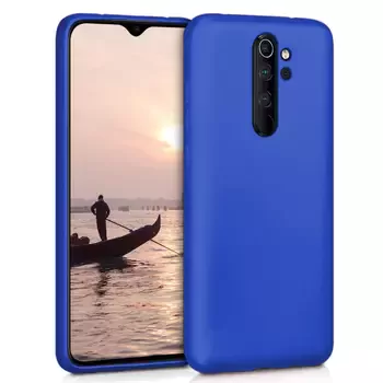 Microsonic Matte Silicone Xiaomi Redmi Note 8 Pro Kılıf Mavi