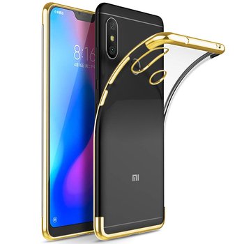 Microsonic Xiaomi Mi A2 Lite Kılıf Skyfall Transparent Clear Gold