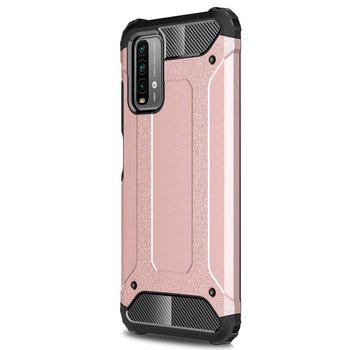 Microsonic Xiaomi Redmi Note 9 4G Kılıf Rugged Armor Rose Gold