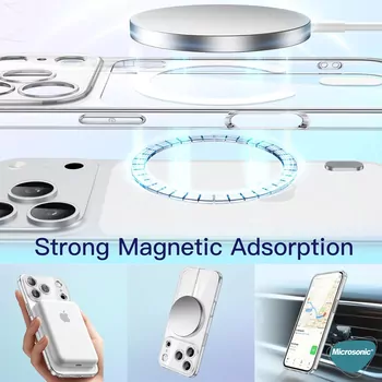 Microsonic Apple iPhone 17 Pro Max Kılıf MagSafe Clear Soft Şeffaf