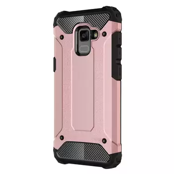 Microsonic Samsung Galaxy A8 Plus 2018 Kılıf Rugged Armor Rose Gold