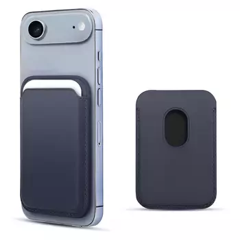 Microsonic Apple iPhone 17 Air Leather Wallet MagSafe Lacivert