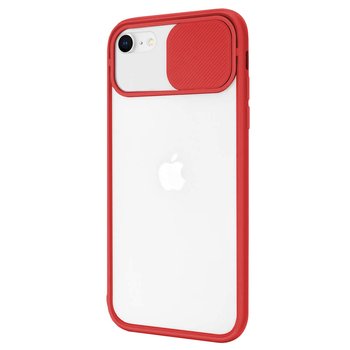 Microsonic Apple iPhone SE 2020 Kılıf Slide Camera Lens Protection Kırmızı