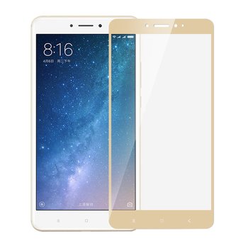 Microsonic Xiaomi Mi Max 2 Kavisli Temperli Cam Ekran Koruyucu Film Gold