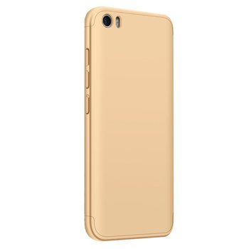 Microsonic Xiaomi Mi5 Kılıf Double Dip 360 Protective AYS Gold