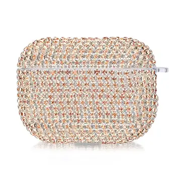 Microsonic Airpods Pro 3 Kılıf Diamond Swarovski Görünümlü Taşlı Rose Gold