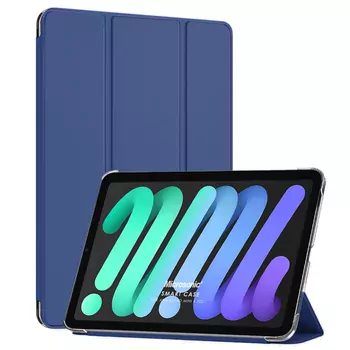 Microsonic Apple iPad Mini 7 Kılıf (A2993-A2995) Slim Translucent Back Smart Cover Lacivert