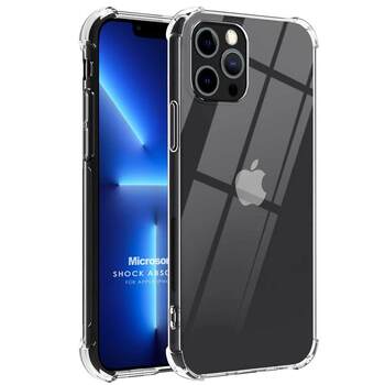 Microsonic Apple iPhone 13 Pro Max Kılıf Anti Shock Silikon Şeffaf