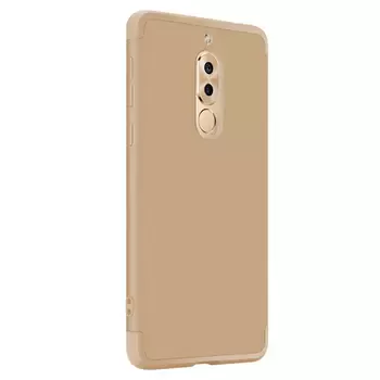 Microsonic Huawei Mate 10 Lite Kılıf Double Dip 360 Protective Gold