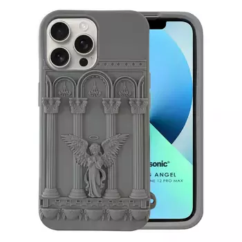 Microsonic Apple iPhone 12 Pro Max Kılıf Praying Angel Gri