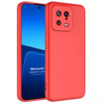 Microsonic Xiaomi Mi 13 Kılıf Groovy Soft Kırmızı