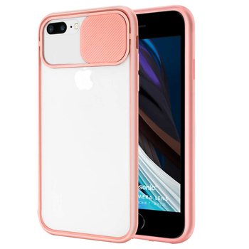 Microsonic Apple iPhone 8 Plus Kılıf Slide Camera Lens Protection Pembe