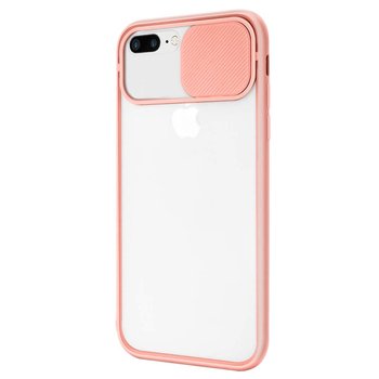 Microsonic Apple iPhone 8 Plus Kılıf Slide Camera Lens Protection Pembe