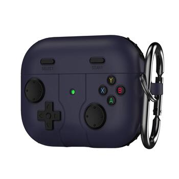 Microsonic AirPods Pro 3 Kılıf Cartoon Figürlü Silikon Retro Gameboy Lacivert