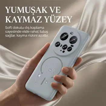 Microsonic Xiaomi Poco C65 Kılıf Zeno MagSafe Gri