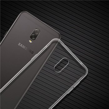 Caseup Samsung Galaxy C8 Kılıf Transparent Soft Mavi