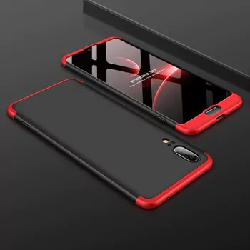 Microsonic Huawei P20 Kılıf Double Dip 360 Protective Siyah Kırmızı