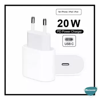 Microsonic Apple iPhone 17 Pro Max USB-C Güç Adaptörü, Type-C Priz Şarj Cihazı Adaptörü
