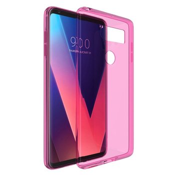 Microsonic LG V30 Kılıf Transparent Soft Pembe