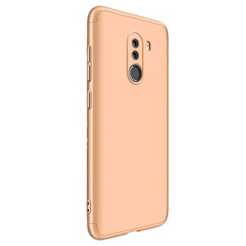 Microsonic Xiaomi Pocophone F1 Kılıf Double Dip 360 Protective AYS Gold