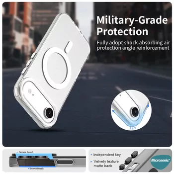 Microsonic Apple iPhone 17 Air Kılıf MagSafe Clear Soft Şeffaf