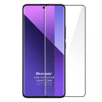 Microsonic Xiaomi Redmi Note 13 Pro Plus 5G Tam Kaplayan Nano Cam Ekran Koruyucu Siyah