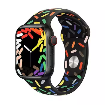 Microsonic Apple Watch Ultra Silikon Kordon V2 Pride Edition Siyah