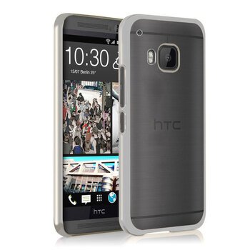 Microsonic HTC One M9 Kılıf Skyfall Transparent Clear Gümüş