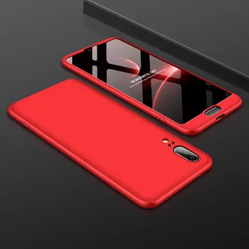 Microsonic Huawei P20 Kılıf Double Dip 360 Protective Kırmızı