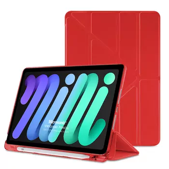 Microsonic Apple iPad Mini 7 Kılıf (A2993-A2995) Origami Pencil Kırmızı