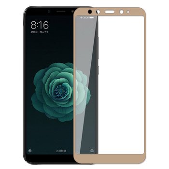 Microsonic Xiaomi Mi A2 Kavisli Temperli Cam Ekran Koruyucu Film Gold