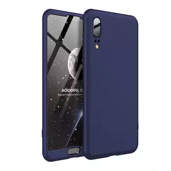 Microsonic Huawei P20 Kılıf Double Dip 360 Protective Lacivert