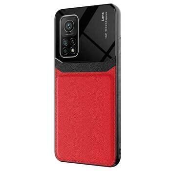 Microsonic Xiaomi Mi 10T Kılıf Uniq Leather Kırmızı