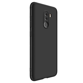 Microsonic Xiaomi Pocophone F1 Kılıf Double Dip 360 Protective AYS Siyah