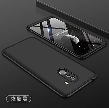 Microsonic Xiaomi Pocophone F1 Kılıf Double Dip 360 Protective AYS Siyah