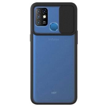 Microsonic Infinix Hot 10T Kılıf Slide Camera Lens Protection Siyah